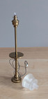 Dollhouse Miniature Brass Floor Lamp With Attached Table Shade  1 12 Wired