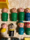 Vintage Fisher Price Little People Furniture Lot Of 17 Wood Plastic