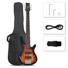 Glarry 6-string Electric Bass Guitar Outstanding Sound  Sunset Color With Bag