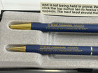 Vintage Bell Atlantic Blue And Gold Pen And Pencil Advertising Set W  Case