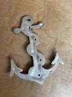 Vintage Brass Nautical Anchor With Rope Door Plate Captains Quarters Ship Boat