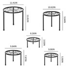 5 Pack Heavy Duty Metal Plant Stands Set Indoor Outdoor Iron Pot Holders Rack Xl
