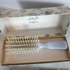 Vintage Hughes Satin Glo Hair Brush With Nylon Bristles 8  And Comb In Box