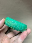 Excellent Tibetan Turquoise Jade Hand Carved  snaken Relief  Bangle Bracelet