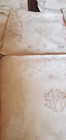 Set 8 Vintage Peach Damask Dinner Napkins Monogram Smb Fine Quality
