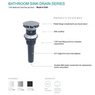 Bathroom Faucet Vanity Sink Plastic Pop-up Drain With Overflow Oil Rubbed Bronze