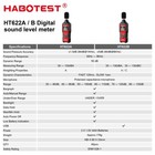 Habotest Ht622 Decibel Meter Digital Sound Level Meter 30-130dba Noise Volume