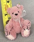 Artist Mary Bures Miniature Vtg Tiny Dollhouse Pink Jtd Teddy Bear 1 5    Tagged  