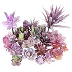 15 Pcs Artificial Succulent Plants  Purple Fake Succulent  Unpotted Faux Succ   