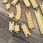 Huge Lot Of Brio Type Wooden Train Tracks Pieces Thomas Train 50  Pieces