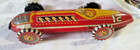 Vintage 1940 s Marx 17  X 5  X 3  Tin Litho Wind-up Toy Race Car  12   As Is