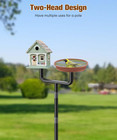 2 Holders Upgrade Bird House Pole With 90inch For Outdoor Bird Feeder Bath
