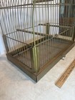 Vintage Bird Cage Gold Tone Hendryx Or Crown Wire Metal Mcm Art Deco