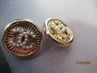 Chanel 2 Buttons    Gold Tone  Faux Pearl  20 Mm   Buttons This Is For 2