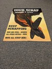 Original Vintage 1942 Wwii Poster  your Scrap    Brought  It Down  World War 2