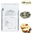 Deposit Bags Security Pocket Bank 9 Inch X 12 Inch  white  100 Pack 