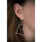 Seller-made Sterling Silver Heart Earrings