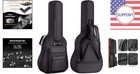 Waterproof Acoustic Guitar Bag With Thick Padding   6 Pockets For 40-42 