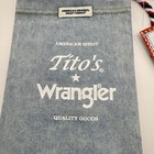 New Tito   s Vodka X Wrangler Jeans Denim Drawstring Bottle Bag Promotional Gift