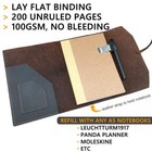 Refillable Leather Journal Writing Notebook - Lay Flat Notebook  Handmade Lea   