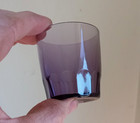 Beautiful Amethyst 1880s Antique Whiskey Shot Glass  12 Panels Polished Pontil