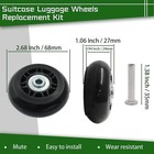 Luggage Wheels Replacement Set Of 2  68mm X 24mm Suitcase Wheels Replacement Rub