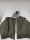 Angel Kiss Womens 3x Olive Green Puffer Bomber Jacket Removable Hood