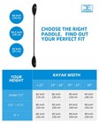 Kayak Paddle 90 5in 230cm Alloy Shaft With Leash Black