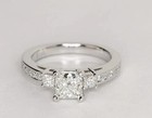 Women s 3ct Princess Cut Natural Diamond Wedding Anniversary Ring 14k White Gold