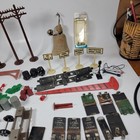 Lot Of Vintage Lionel O Gauge Train Parts Motors Bulbs Signs Track
