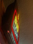 Vintage 1990s Bud Light Draught Beer Lighted Bar Sign Measures 18  X 18  X 5 