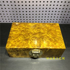5 9 collect Old China Gold-rimmed Nanmu Wood Carved Jewelry Box Storage Box