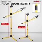 5 Core Microphone Stand Floor 2 Mic Clip Adjustable Tripod Mic Stands W Boom Arm