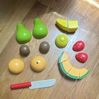 Melissa  doug Wooden Pretend Play Cutting Fruit Set W  Toy Knife Ages 3-4   4-7