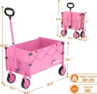 Wagons Carts Foldable Lightweight Portable Utility Shopping Cart With Wheels