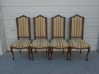 Tall Set 4 Dining Chairs Tall French Baroque Empire Georgian Carved Louis Xv Ear