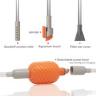 Compact Aquarium Siphon Vacuum And Water Changer Kit With Cleaning Brush  Per   