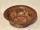 Pre-columbian Mayan Polychrome Copador Bowl W hero Twins 500-900 Ce