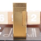 Dunhill Rollagas Lighter Gold Barley Pattern_ultrasonically Cleaned_working