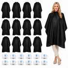 12 Pack Waterproof Hair Cutting Capes   Disposable Neck Strips Set For Salon Use