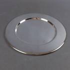 Set Of Round Silver Plated Chargers N  7 Pieces With Vintage Box From The 70s