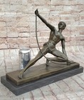 Bronze Sculpture Abstract Modern Art Archer Marble Base Figurine Decoration Sale