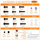 520pcs Universal Rc Screw Kit Screws Assortment Set  Hardware Fasteners For Trax