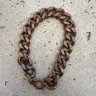 Unisex Vintage Heavy Chunky Curb Link Solid Copper Bracelet 8 5   