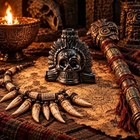  2026 Upgraded  Aztec Death Whistle  Loud Screaming Warrior Skull Whistle With P