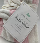Pottery Barn Kids Rugby Stripe Hooded Towel Light Pink 50 X 25 In  9972d