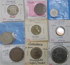 9 Coins From Jamaica Jordan Korea Liberia Luxembourg 1942 1962 1970 1971 1977