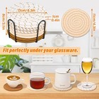Mckanti Drink Coasters Set Of 8  4 Colors Absorbent Coasters For Drinks  