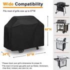 Bbq Gas Grill Cover Barbecue Waterproof Outdoor Heavy Duty Uv Protection 57 Inch