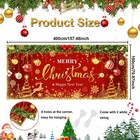 13x6ft Merry Christmas Garage Door Banner Cover  Extra Large Red Christmas Garag